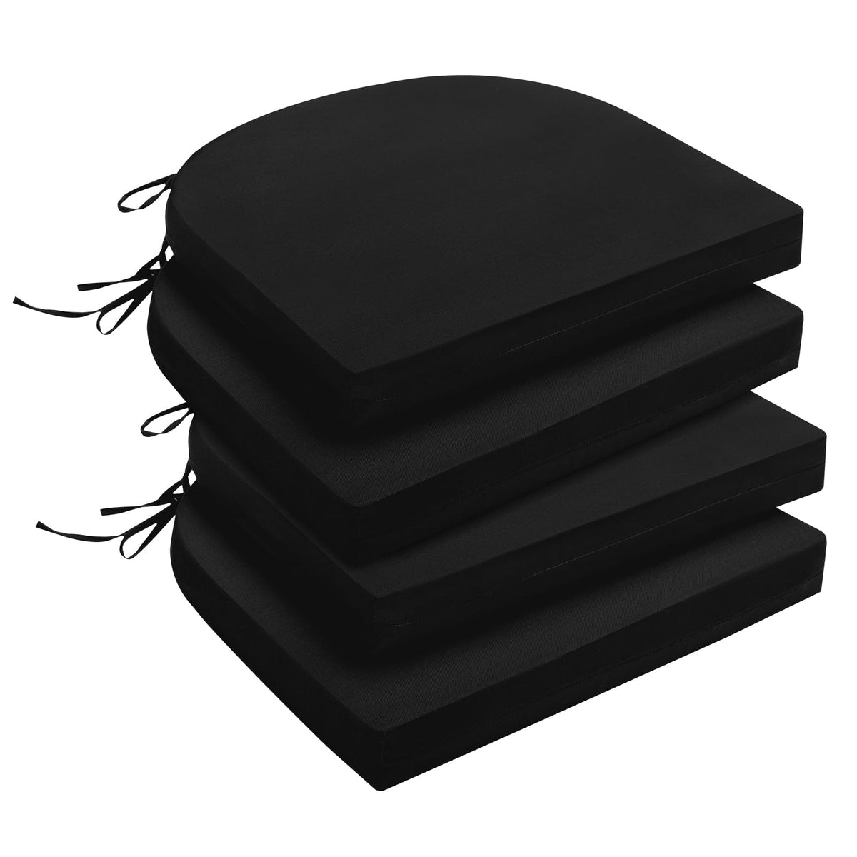 Downluxe outdoor cushions 4-pack for patio seating, four plush cushions ready for comfort.