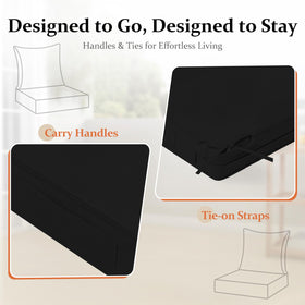 Downluxe three-layer waterproof system protects cushions from moisture.