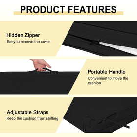 Downluxe removable cover with hidden zipper for easy cleaning.
