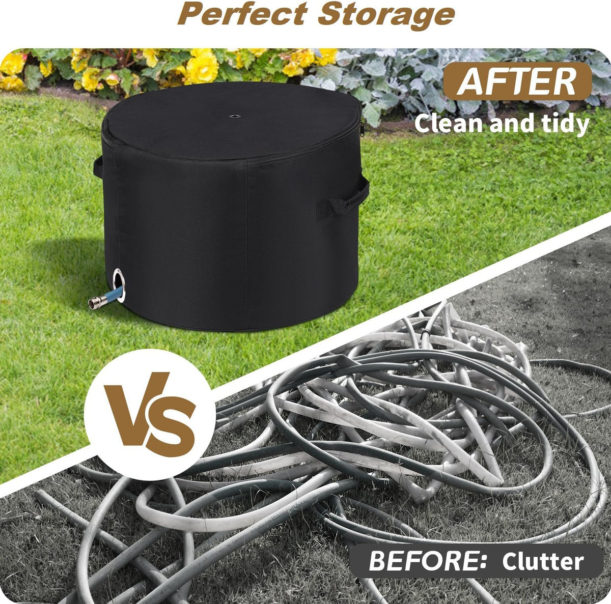 DoYiTiJQJ garden tools storage bag holds trowels and tools for easy access.