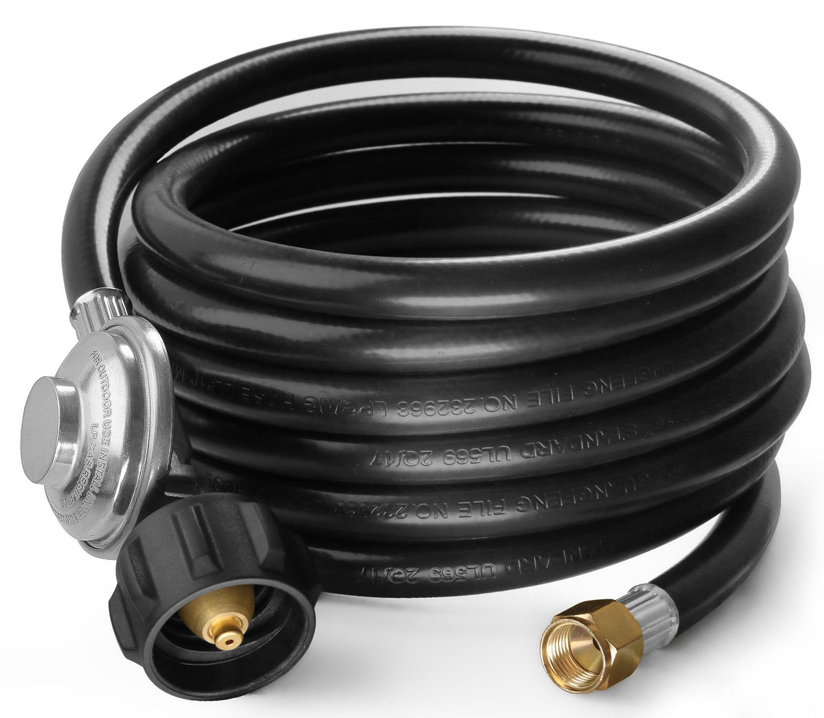 DOZYANT 12ft regulator hose for flexible outdoor grill connections