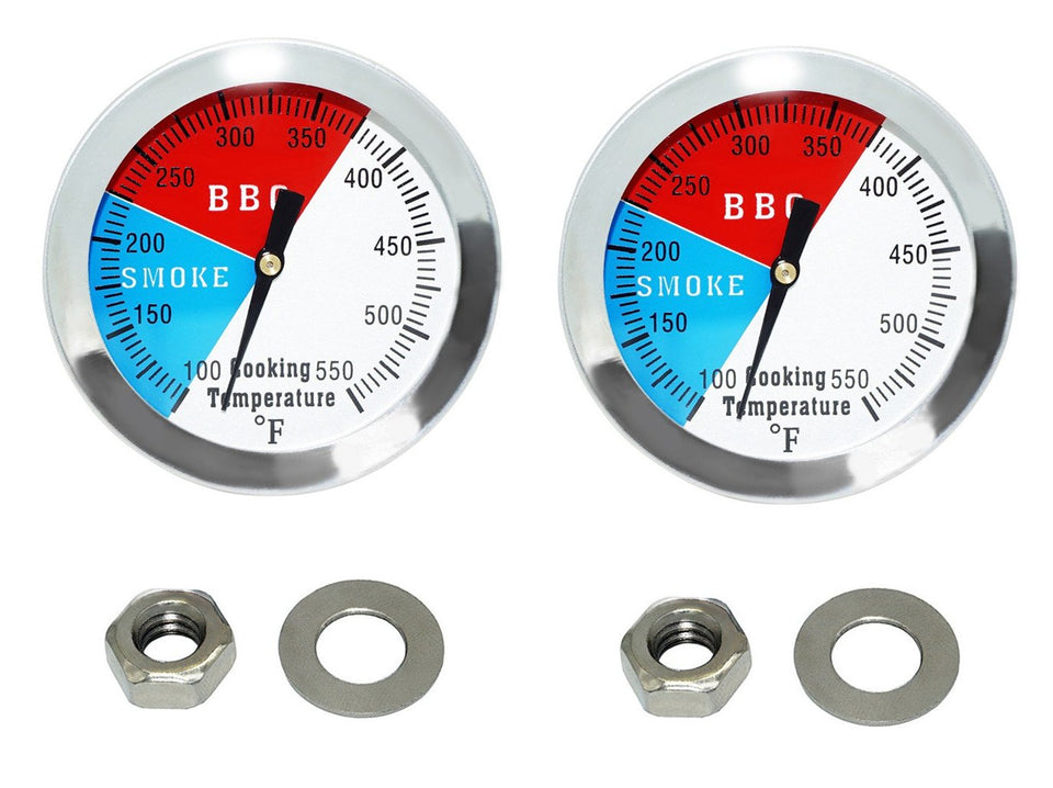 DOZYANT 2-inch BBQ thermometer gauge for quick pit temperature readings.