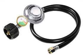 DOZYANT 3ft propane regulator hose with tank gauge for secure grilling setup
