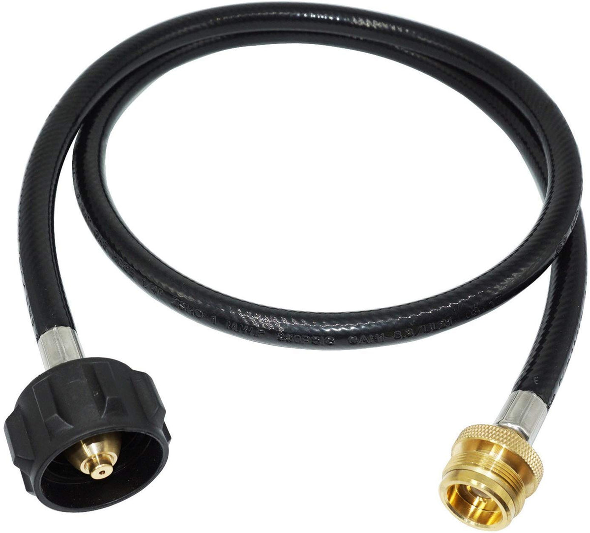 DOZYANT 4 feet propane adapter hose for flexible outdoor fuel connections.