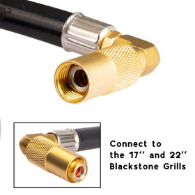 DOZYANT connects to 20lb or larger tanks for extended griddle use