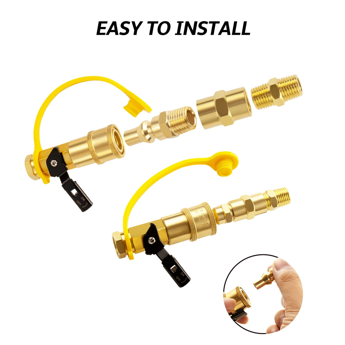 DOZYANT hex nipple connection quarterinch for durable piping joints.