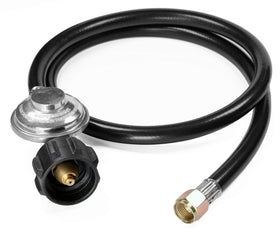 DOZYANT propane regulator and hose, 3.5 ft, ready for safe outdoor grilling.