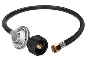 DOZYANT propane regulator with Type-1 connection for a stable grill setup.