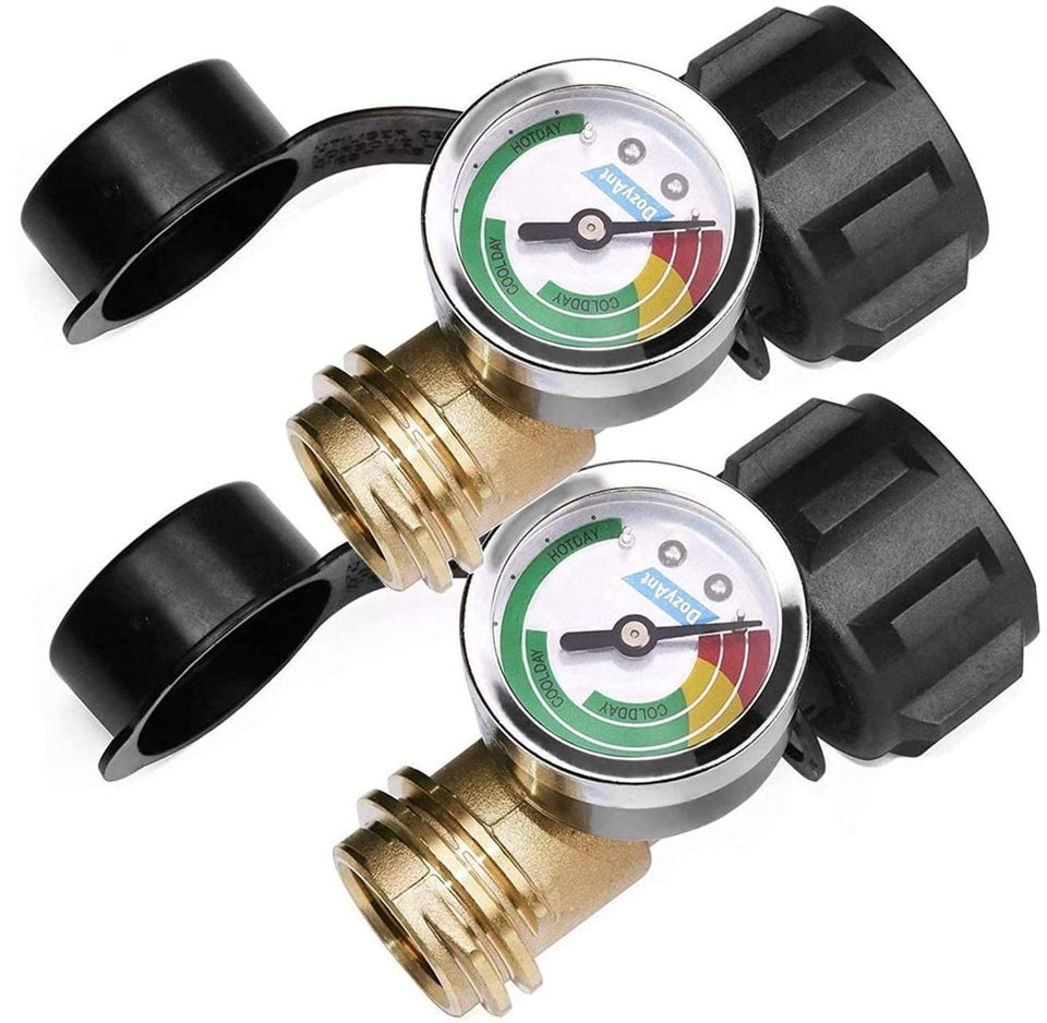 DOZYANT propane tank gauge dial view for at-a-glance fuel level