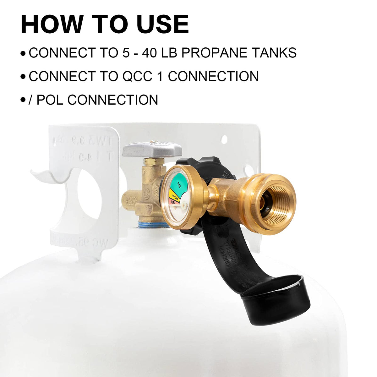 DOZYANT gauge installation with dust cover, tool-free and hand-tightened.