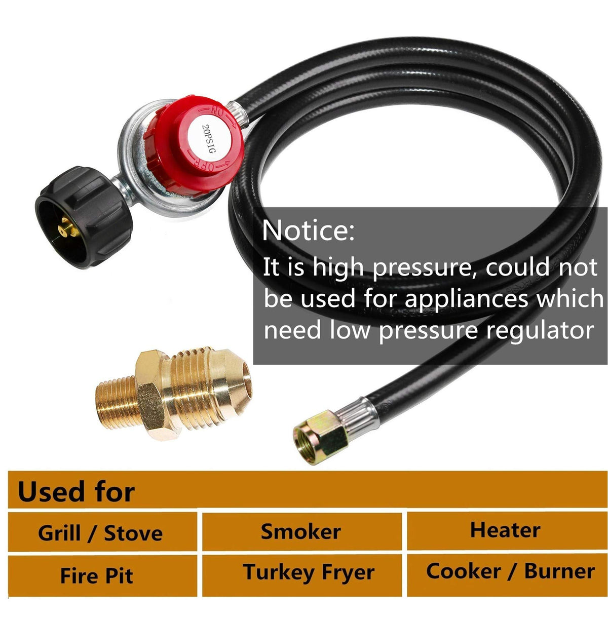 DOZYANT propane regulator with adjustable knob for precise gas flow.