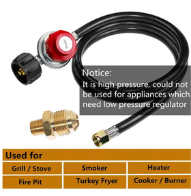DOZYANT propane regulator with adjustable knob for precise gas flow.
