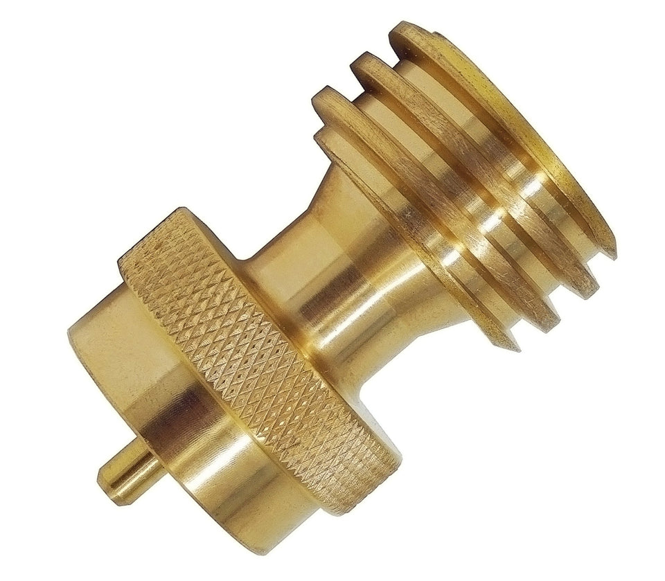 DOZYANT Steak Saver 20lb to 1lb adapter connects small cylinders for extended grilling sessions.