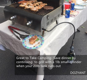 DOZYANT Steak Saver keeps grilling going when your main tank runs low.