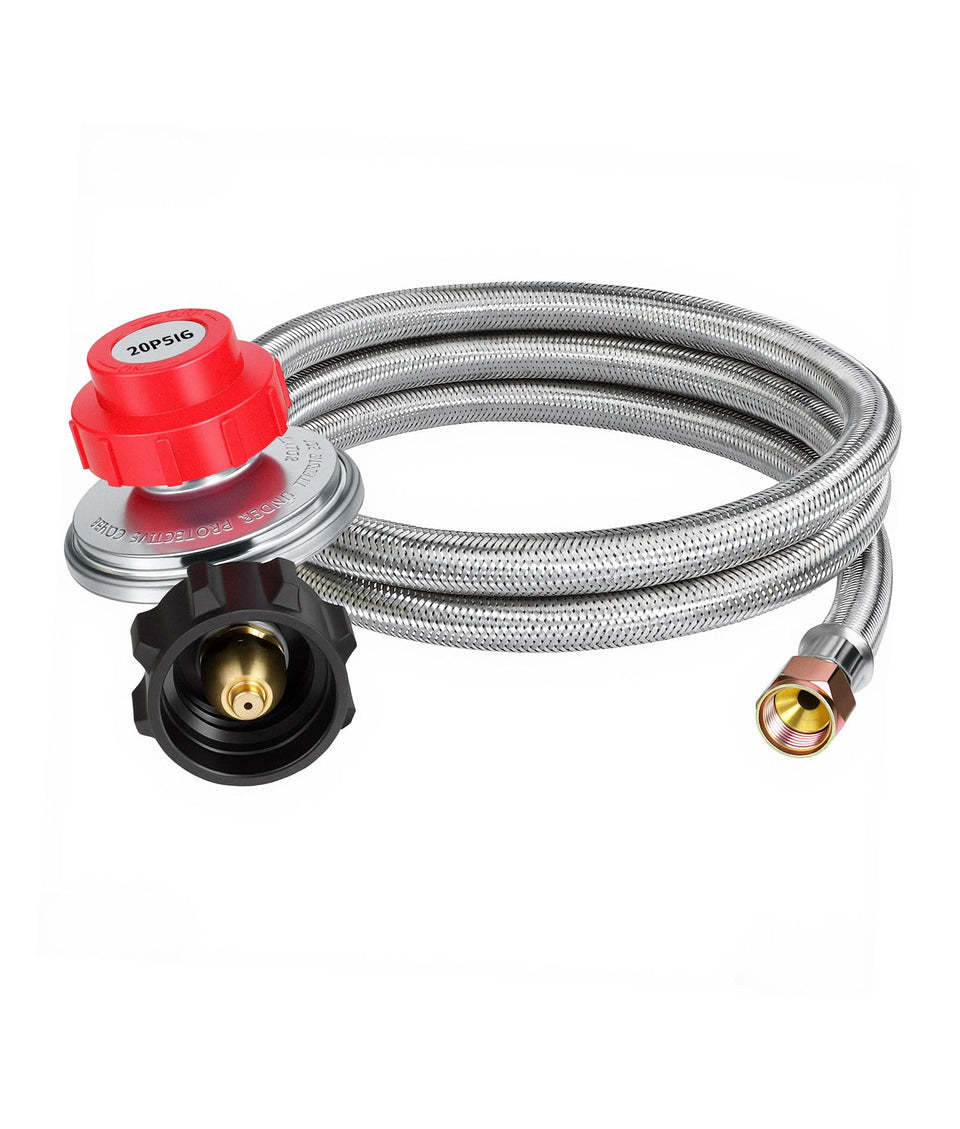 DPB 5ft braided propane hose assembly for secure grill connections
