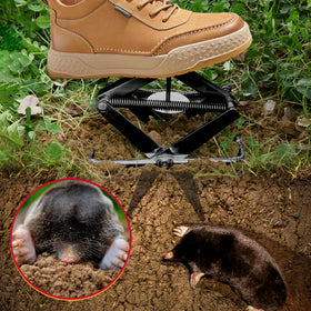 DPOD mole traps 2-pack side profile highlighting sturdy construction and weather resistance.