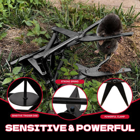 DPOD mole traps setup in 60 seconds demonstrates easy, tool-free installation.