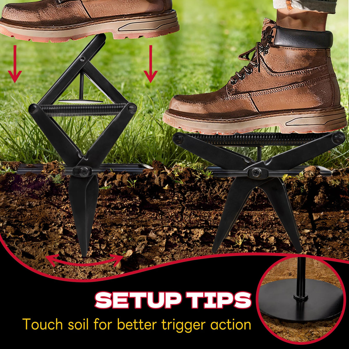 DPOD mole traps weatherproof iron construction for reliable year-round lawn control.