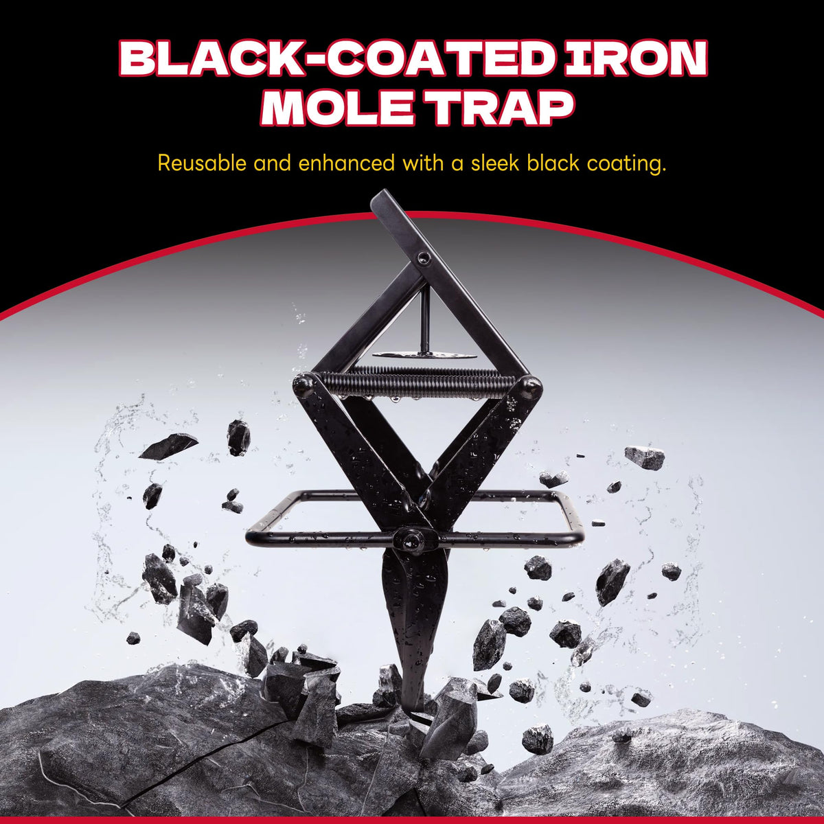 DPOD mole traps yard application shows practical pest management in gardens and fields.
