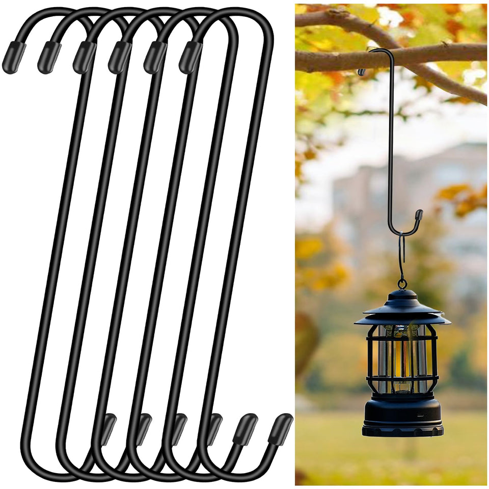 Dpyrrhic 12-inch large S-hook for hanging plants, sturdy and versatile for balcony or porch display.