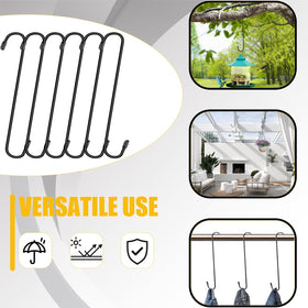 Dpyrrhic 12-inch S-hook stability supports heavier items without bending.