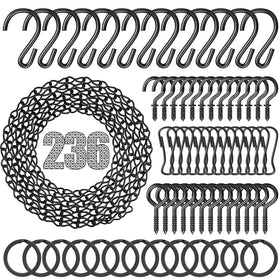 Dpyrrhic 236-inch hanging chain in black for versatile outdoor decor options.