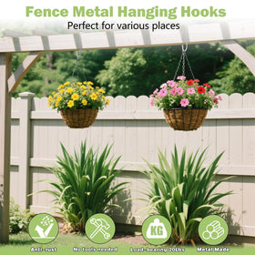 Dpyrrhic vinyl fence hangers resist weather, perfect for bird feeders.