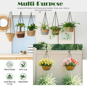 Dpyrrhic multi-use chain suits planters, bird feeders, wind chimes and more.