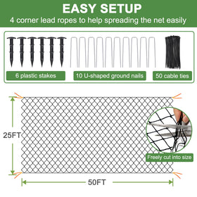 DQS Bird Net orange start point demonstrates easy setup for quick installation