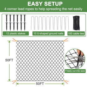 DQS Bird Net safeguards vegetables and garden beds from intruders
