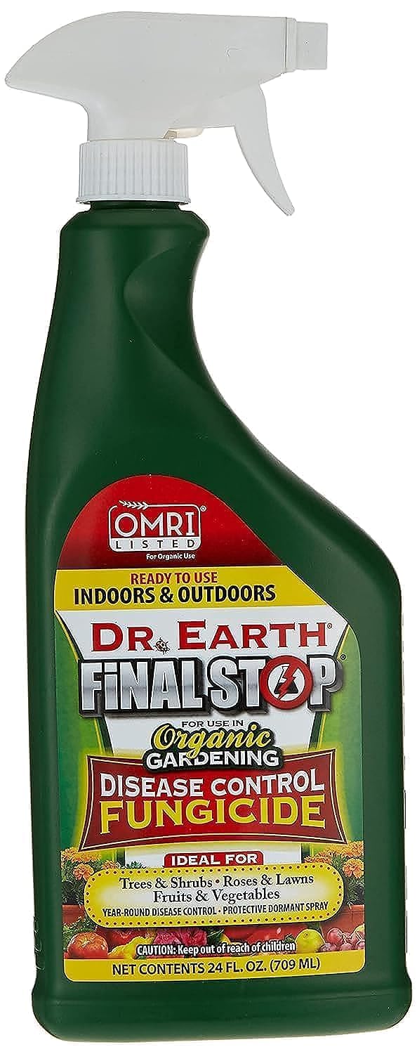 DR EARTH 8007 bottle ready-to-use spray for broad garden disease control.