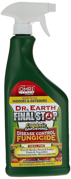 DR EARTH 8007 bottle ready-to-use spray for broad garden disease control.