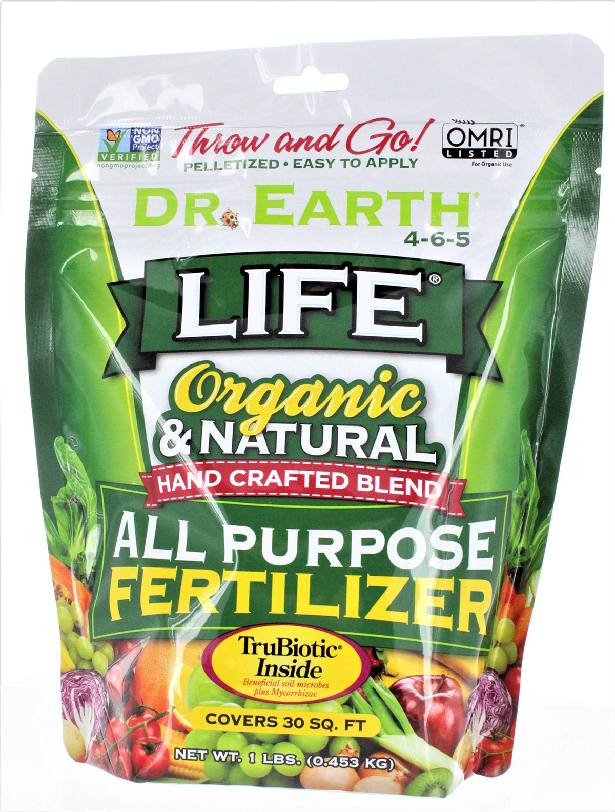 Dr. Earth Minis Life all-purpose fertilizer package boosts organic garden health