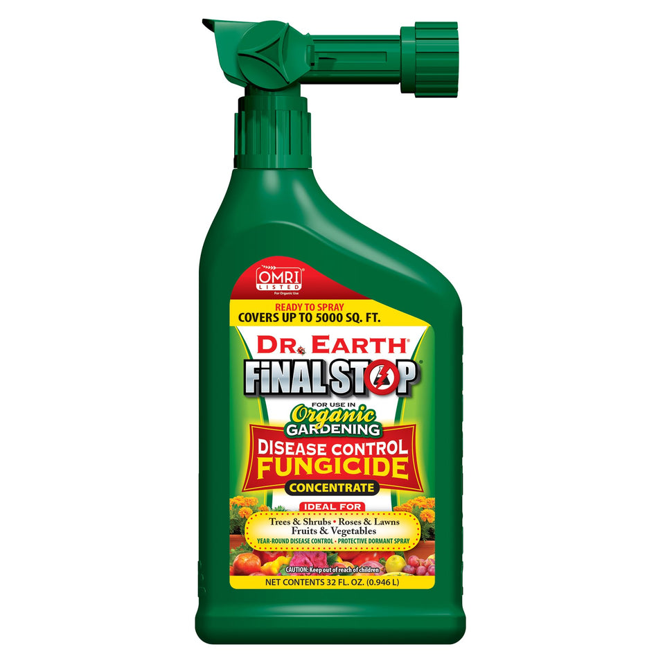 Dr. Earth Final Stop hose-end sprayer applies disease protection to vegetables