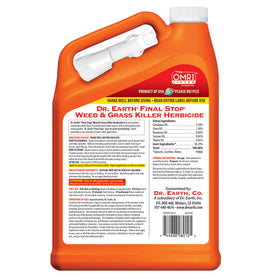 DR EARTH Final Stop label shows OMRI-listed organic gardening