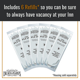 Dr. Killigan's Fly Inn replacement inserts, six-pack, for easy window use