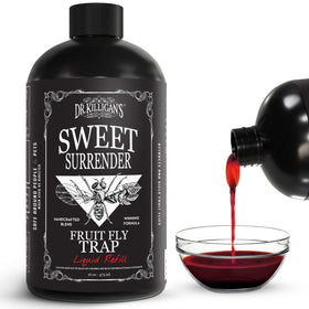 Dr. Killigan’s Fruit Fly Refill Liquid bottle for kitchen use and long-lasting attraction.