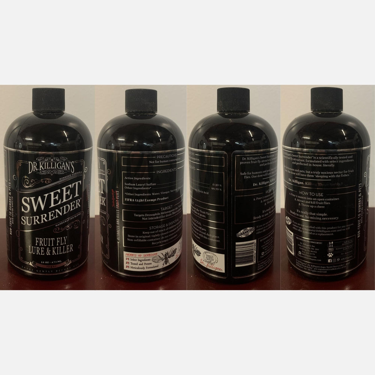 Dr. Killigan’s refill liquid appears clear and easy to use.