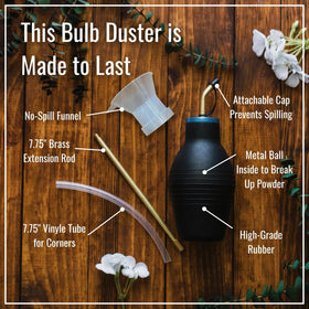 Dr. Killigan's Insect Buster brass nozzle enables smooth powder flow