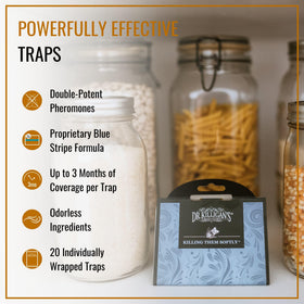 Dr. Killigan's Premium Pantry Moth Traps with blue design B protect pantry dry goods