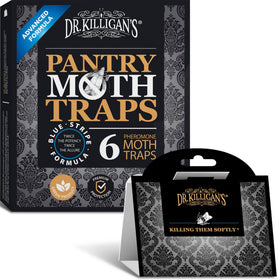 Dr. Killigan's Premium Pantry Moth Traps packaging ready for quick setup in the kitchen