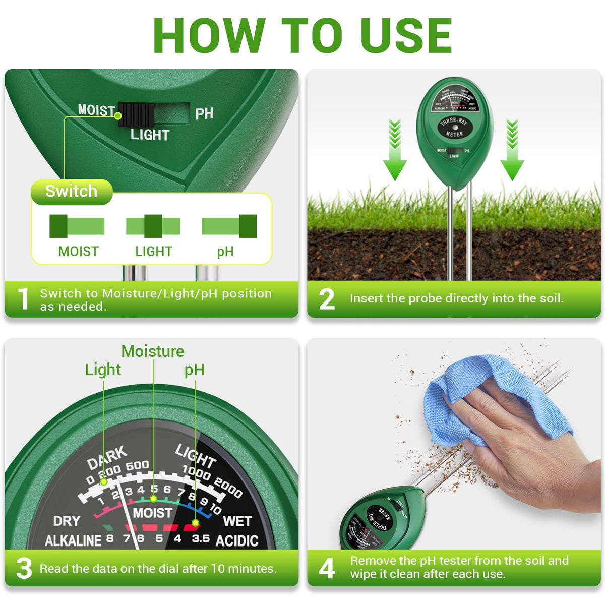 Dr.meter no-battery-needed convenience for quick plant checks