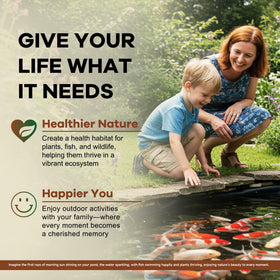 Dr.Raifya's Muck Reducer water-clarity demonstrates improved pond clarity