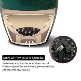 Dracarys 9inch grill grate on a Big Green Egg frame shows heat management