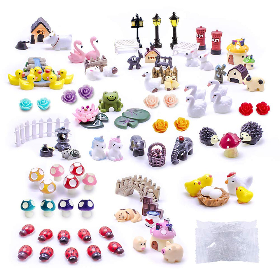 Dracarys fairy garden animals set for outdoor display and imaginative scenes.