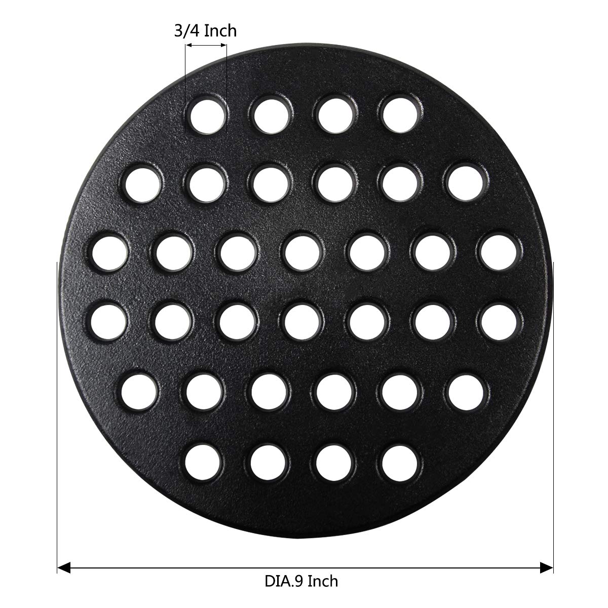 Dracarys 9inch grate with bevel edge fits snugly for stable placement