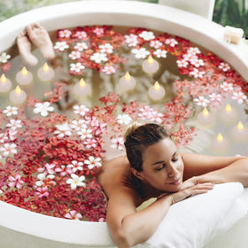 DragonflyDreams tealights for poolside spa enhance events with safe, water-activated glow.