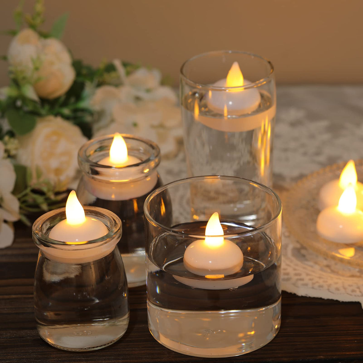 DragonflyDreams waterproof tealights for pool or hot tub ambiance.