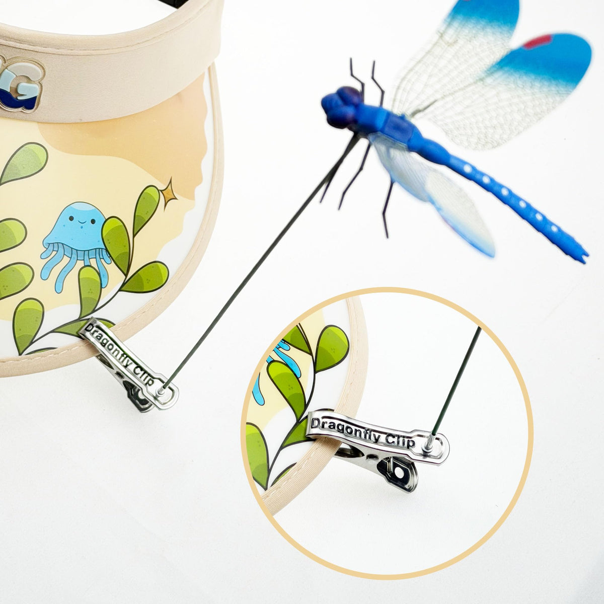 Dragonfly Clip bottom clip detail shows sturdy fastening tool.