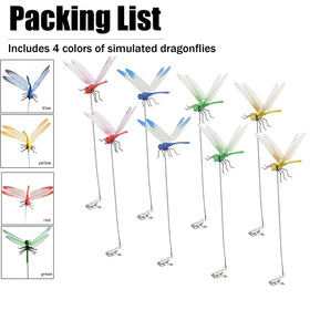 Dragonfly Clip red wings adds bold color to balcony decor and easy placement.